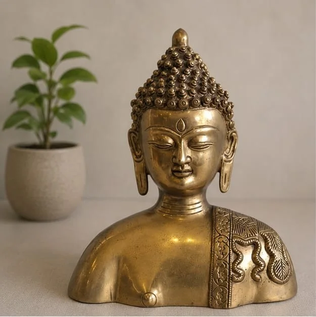 GS Decors Brass Buddha 7.5''
