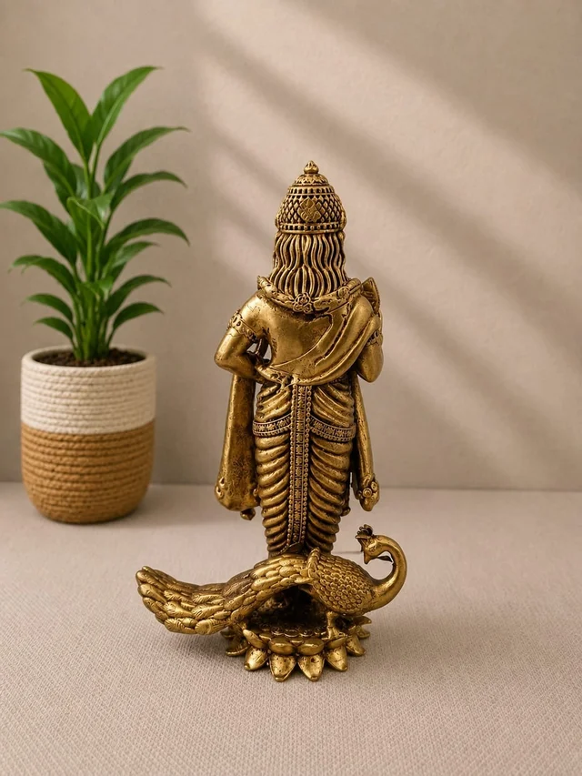 GS Decors Brass Fine Art Murugan 6''
