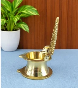 GS Decors Brass Kamatchiamman Diya Medium 4.5''