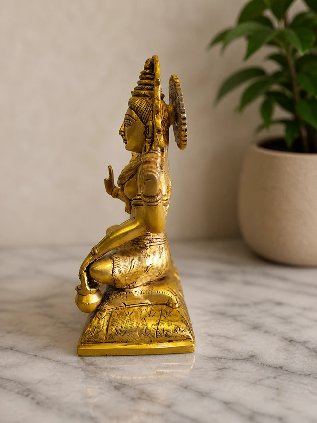 GS Decors Brass Sivan 9''