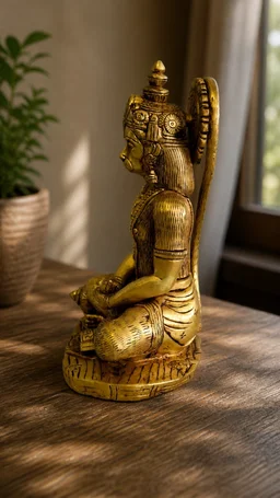 GS Decors Brass Hanuman 9''