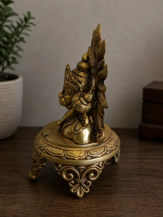 GS Decors Brass Hanuman Face On Base 9.5