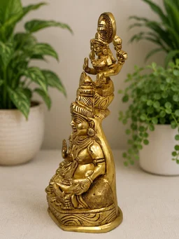 GS Decors Brass Lakshmi Kuberar 10''