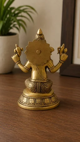 GS Decors Brass Ganesha 7''