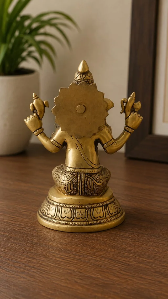GS Decors Brass Ganesha 7''