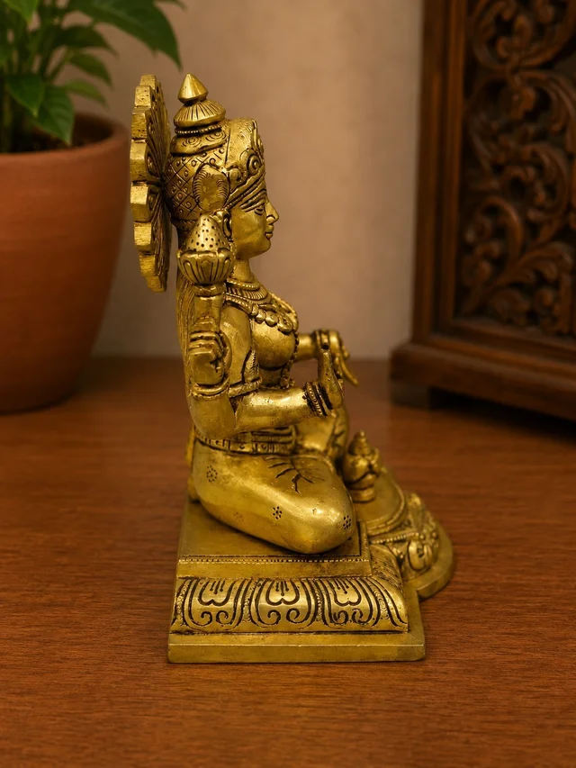 GS Decors Brass Lakshmi 7.5''