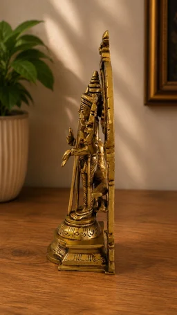 GS Decors Brass Murugan with Thiruvachi 10''