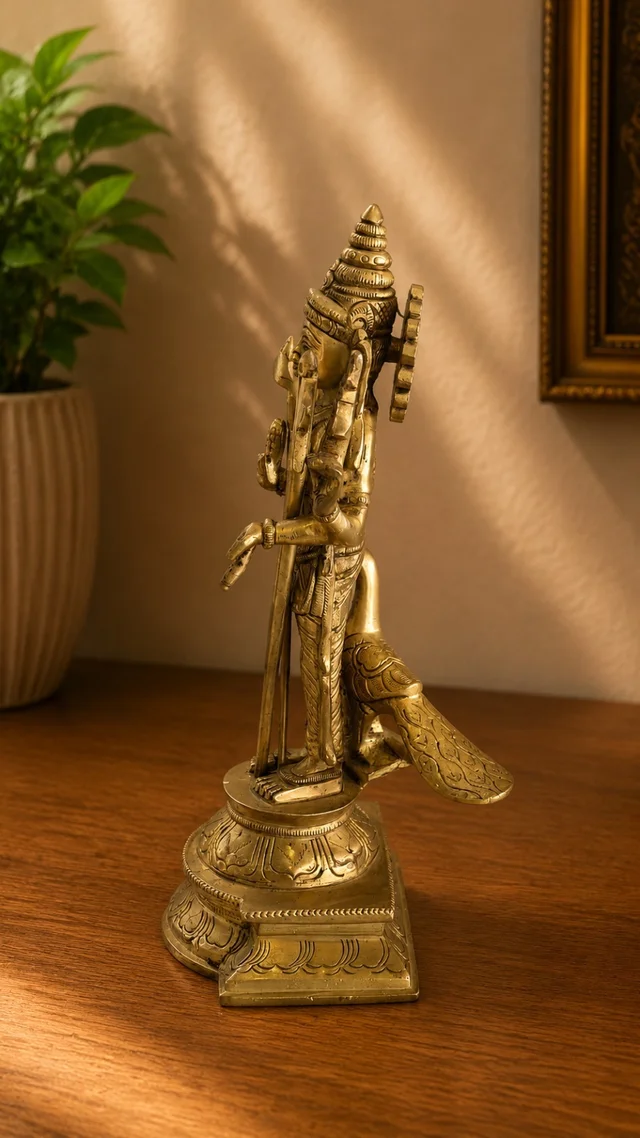 GS Decors Brass Thiruchendur Murugan 9''