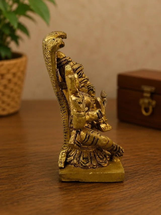 GS Decors Brass Narasimar with Lakshmi 3''
