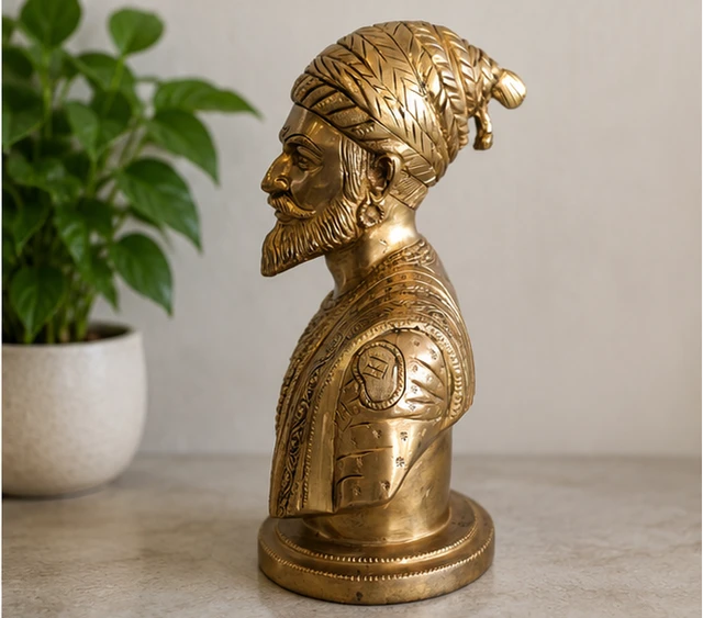 GS Decors Brass Shivaji 7.5''