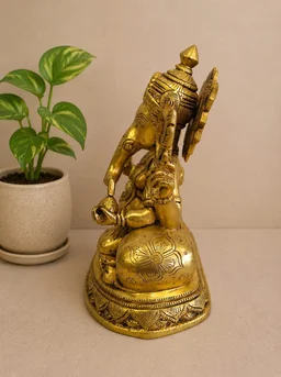 GS Decors Brass Sofa Ganesha 10''