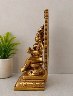 GS Decors Brass Arch Saraswathi 6''