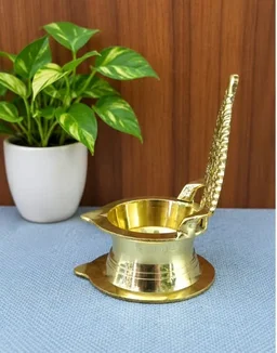 GS Decors Brass Kamatchiamman Diya Small 3.5''