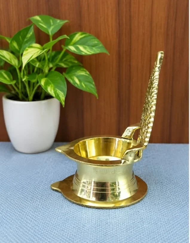 GS Decors Brass Kamatchiamman Diya Small 3.5''