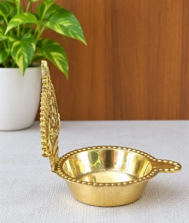GS Decors Brass Kajalakshmi Diya Small 2.5''