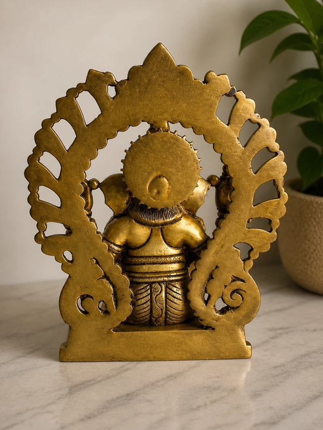 GS Decors Brass Ganesha with Thiruvachi 9''