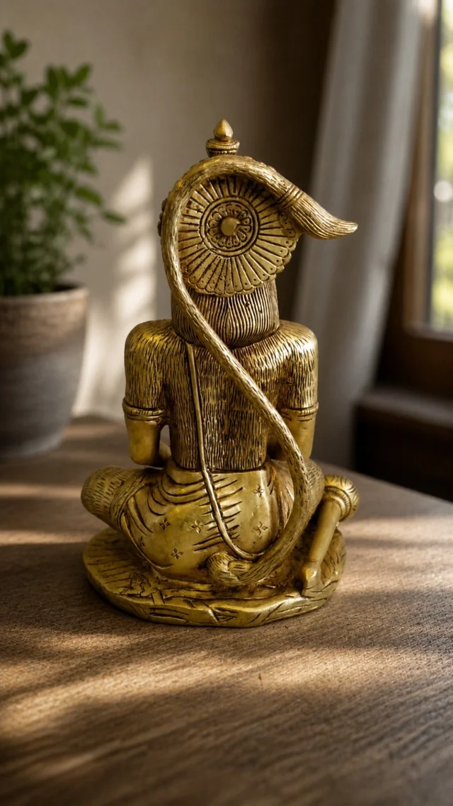 GS Decors Brass Hanuman 9''