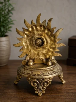 GS Decors Brass Hanuman Face On Base 9.5