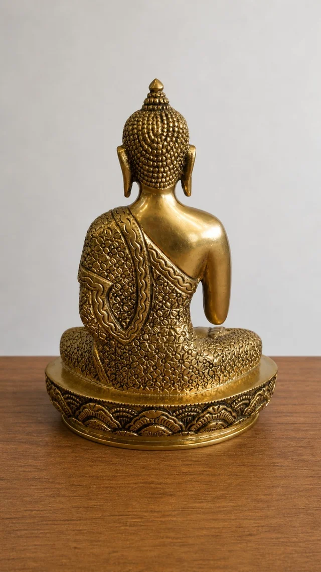 GS Decors Brass Buddha 8''