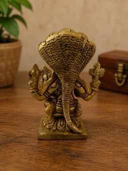 GS Decors Brass Narasimar with Lakshmi 3''