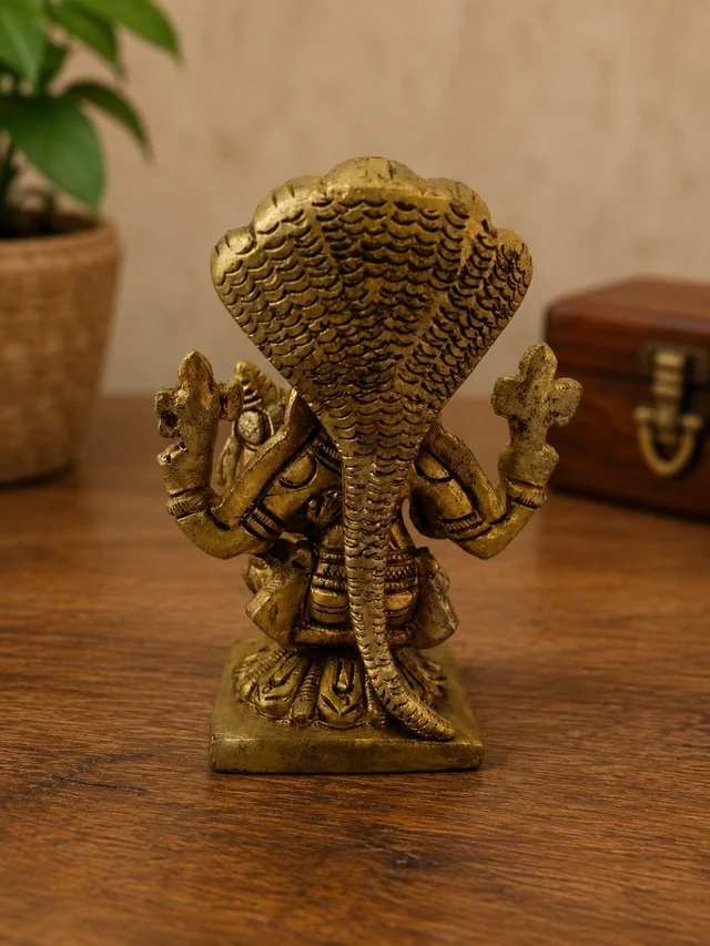 GS Decors Brass Narasimar with Lakshmi 3''