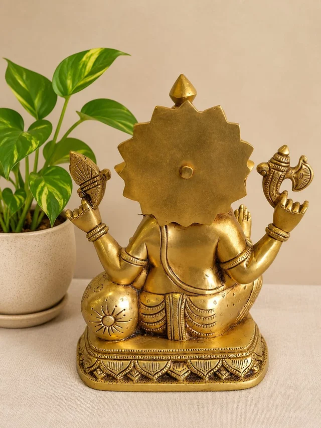GS Decors Brass Sofa Ganesha 10''