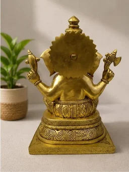GS Decors Brass Ashta Ganesha 12''