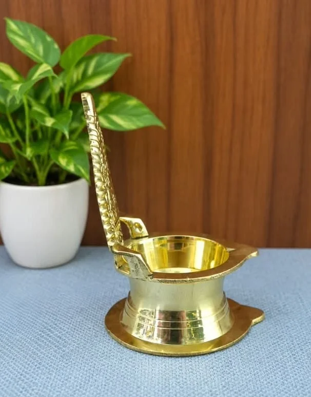 GS Decors Brass Kamatchiamman Diya Small 3.5''