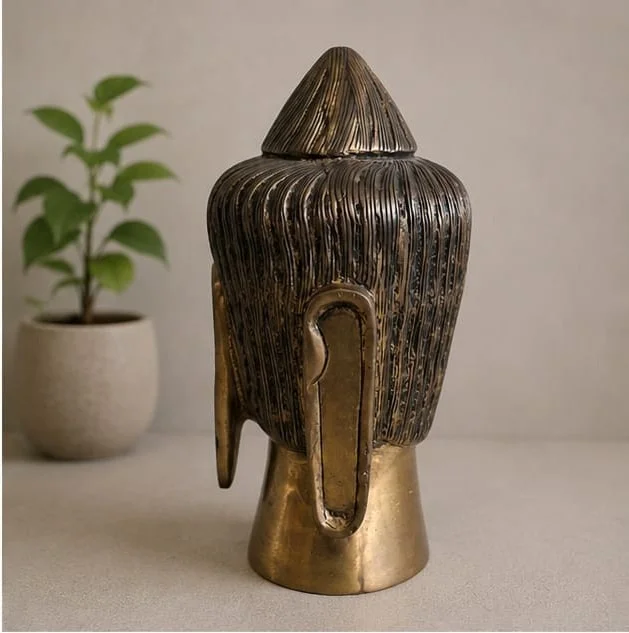 GS Decors Brass Buddha Face 8.5''