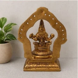 GS Decors Brass Saraswathi with Arch 5.5''
