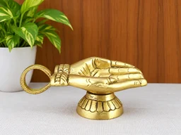 GS Decors Brass Two Hand Aarathi Deep 2''