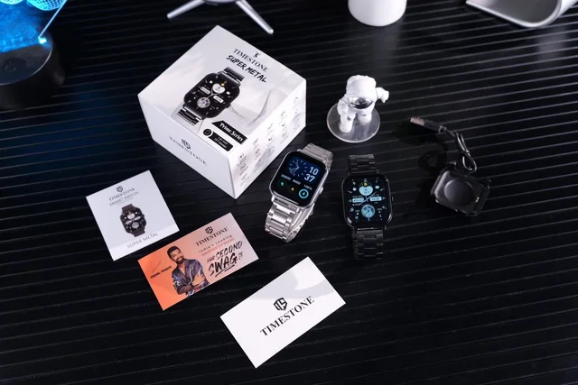 TIMESTONE SMART WATCH Super Metal With Silicon And Metal Belt1YEAR WARNTY 