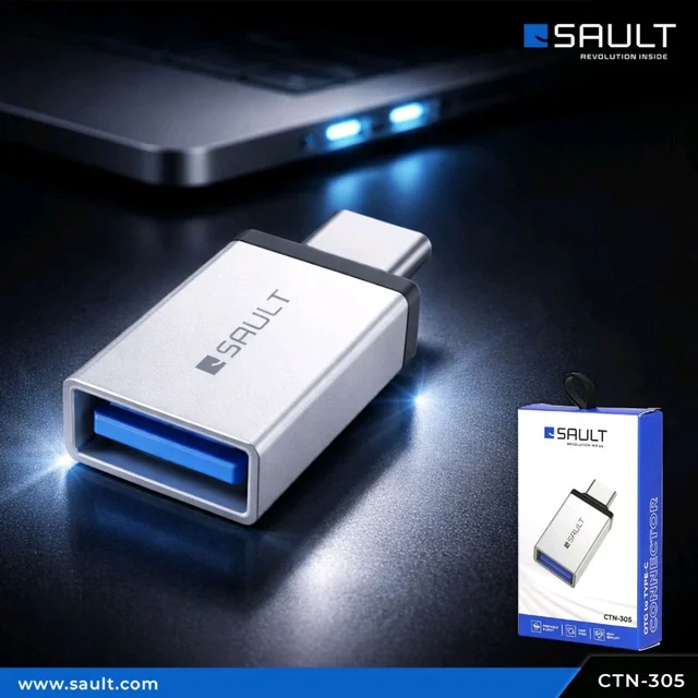 Sault TYPE-C OTG CTN-305 OTG TO TYPE -C CONNECTOR (10 Pcs Box)
