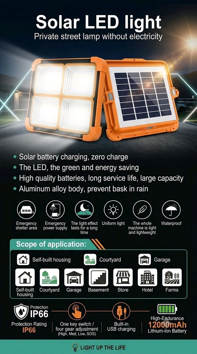 Soler LED light With Solar Plate Heavy Quality 