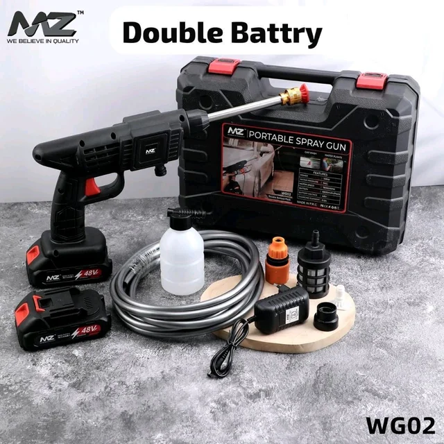 MZ Car Washer Gun Heavy Quality With Heavy Battery 