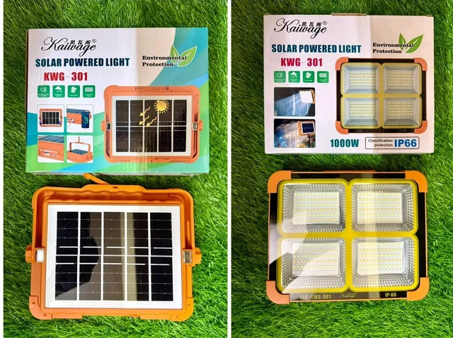 Solar LED Light Street Lamp, Rechargeable, Type -C Port, Output For Mobile Charging 