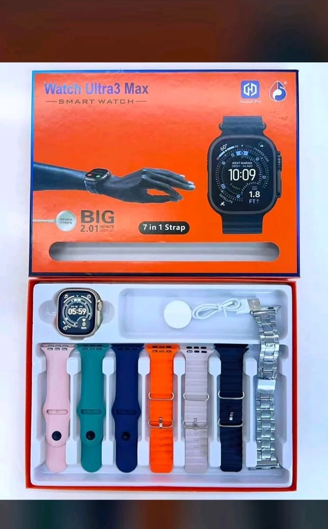 Watch Ultra 3 Max Smartwatch 7 in 1 Strap 2.01 Display Watch 8