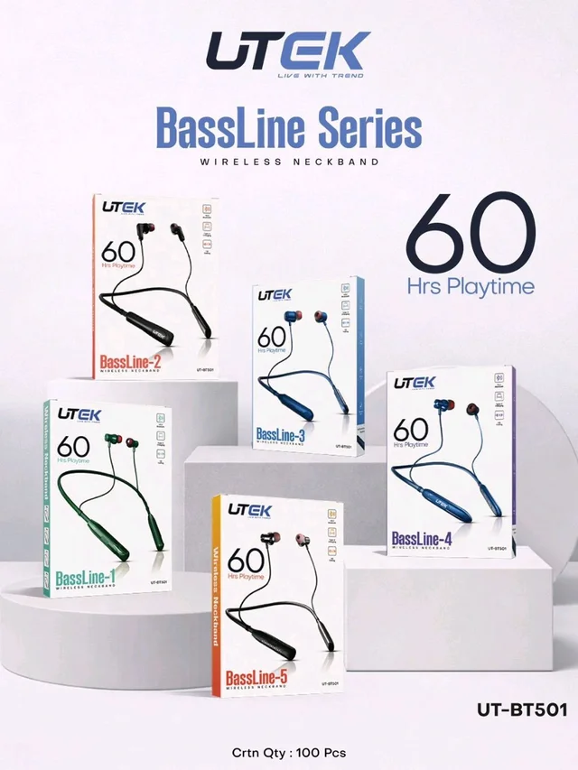UTEK NECKBAND UT-BT501 TYPE-C CHARGING HD CALLING 