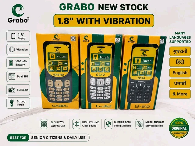 GRABO KEYAPAID MOBILE BIG BATTERY 🔋 BEST QUALITY Double SIM CARD ♠️
