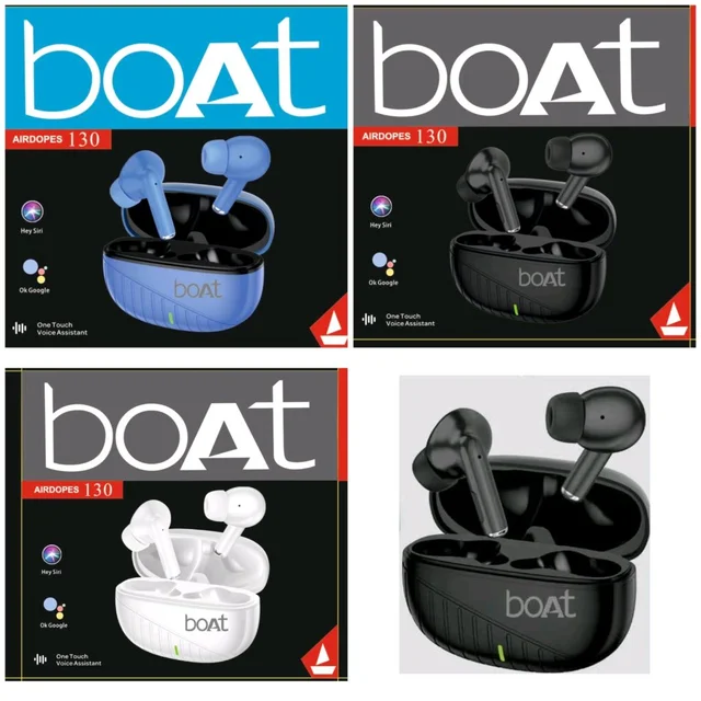 Boat Airdopes 130 Hard box Packing Extra Bass Sound Best Quality Sound 