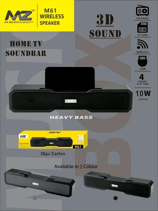 MZ M-61 Home TV Sound Bar 3D Sound Heavy Sound Quality 