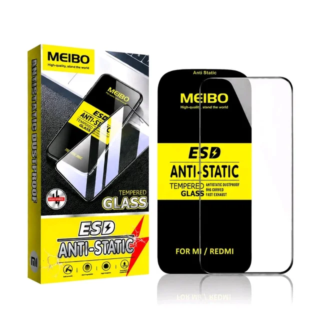 REDMI MEIBO ESD Anti-static 6D Tempered Glass - Big Curve Edge - REDMI