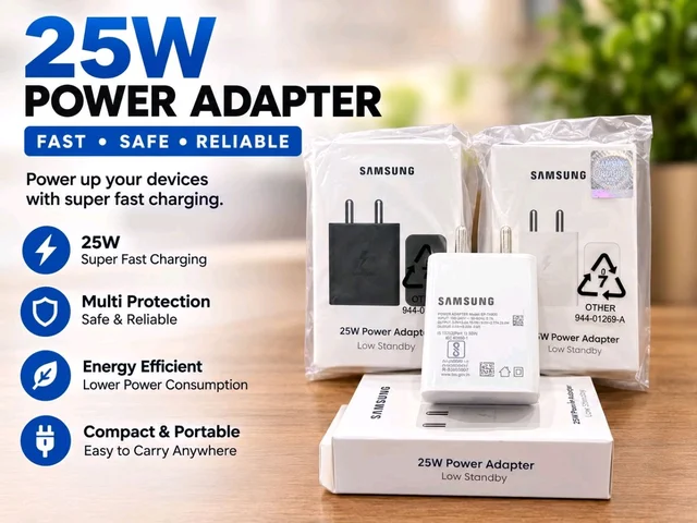 Samsung 25W Power Adapter Heavy Quality Best Charging With 6 Months Warranty 