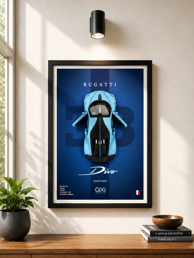 Bugatti Die-Cast Frame | Premium Display