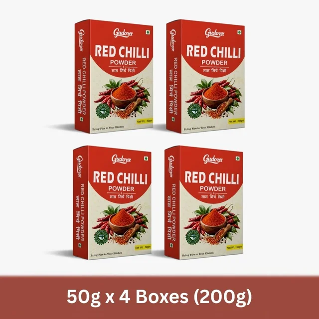 Red Chilli Powder | Lal Mirch Powder - 200g (Pack of 4)