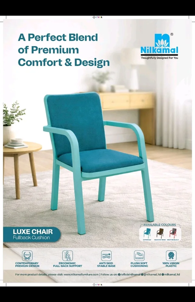 NILKAMAL LUXE PREMUIM CHAIR BLUE