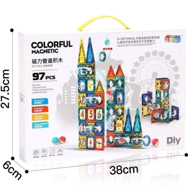 Magnetic Tiles (97) Pieces
