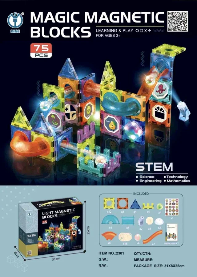 Magic Magnetic Blocks (75 pcs)