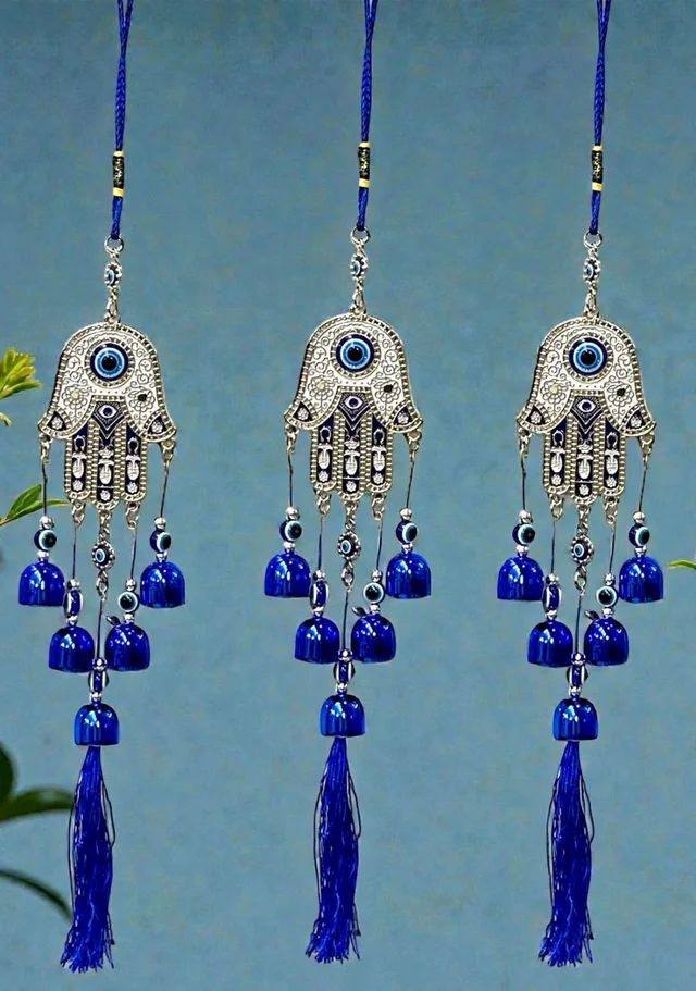 Blue Wind Chime Evil Eye 