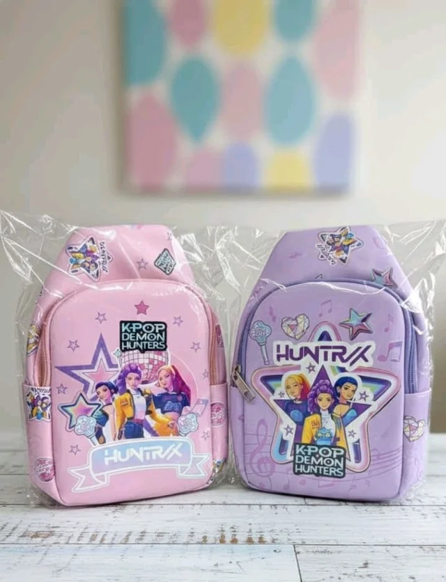 Multi Character Chest Sling Bag For Kids (Faux Leather)